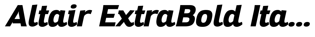 Altair ExtraBold Italic